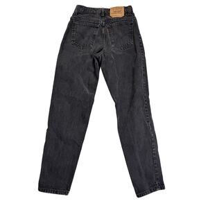 Vintage 90s Levi's 950 Jeans Women's 9 Med Relax Fit Taper Leg Black Made USA